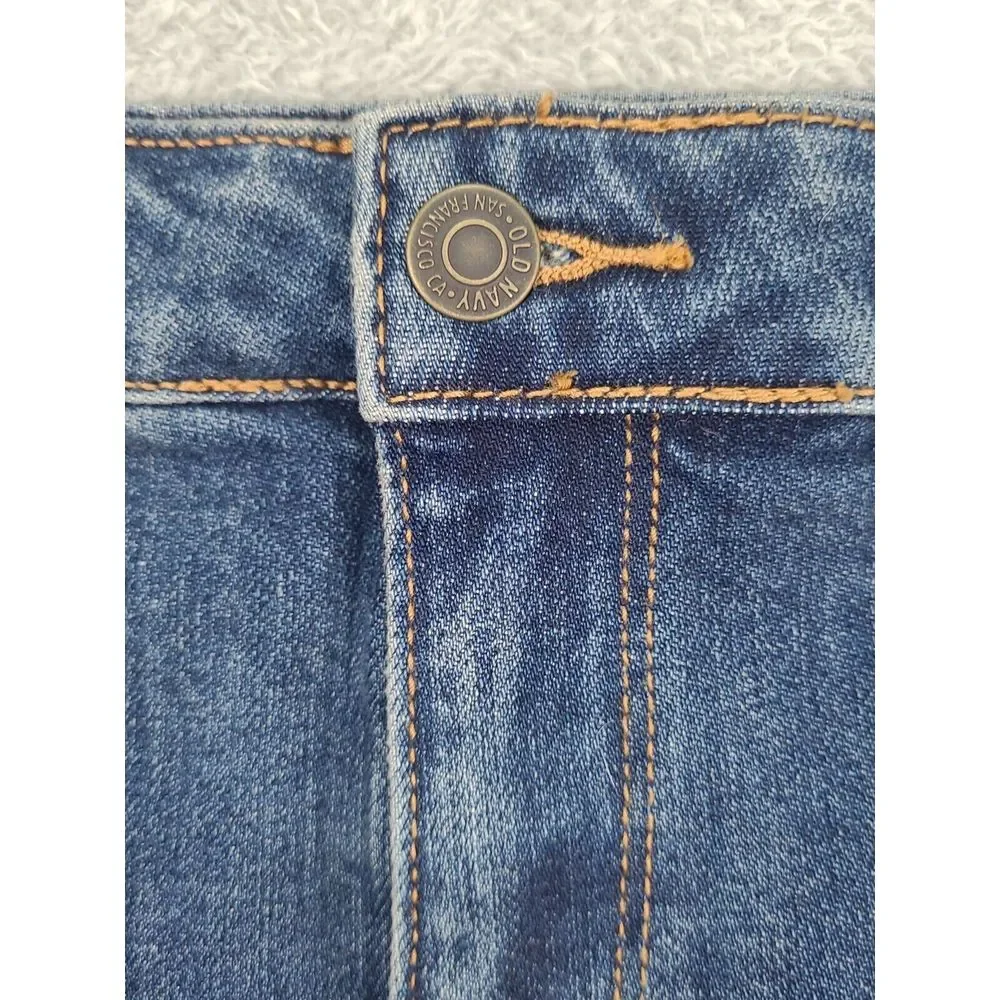 Old NAVY High-Waisted Utility Pocket‎ Jean Skirt for Women Sz 12 Blue